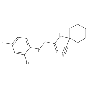 2-[(2-Chloro-4-methylphenyl)amino]-N-(1-cyanocyclohexyl)acetamide Structure