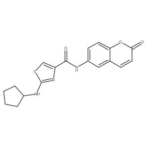 2-(cyclopentylamino)-N-(2-oxo-2H-chromen-6-yl)-1,3-thiazole-4-carboxamide结构式