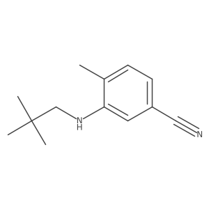 3-[(2,2-Dimethylpropyl)amino]-4-methylbenzonitrile Structure