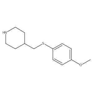 4-([(4-Methoxyphenyl)sulfanyl]methyl)piperidine结构式