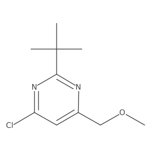 2-Tert-butyl-4-chloro-6-(methoxymethyl)pyrimidine结构式