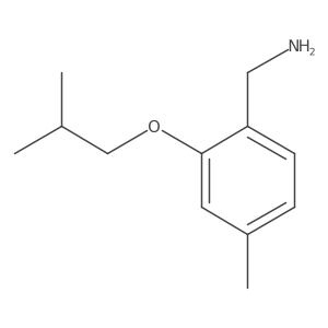 [4-Methyl-2-(2-methylpropoxy)phenyl]methanamine结构式