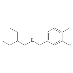 Benzenemethanamine, 3-chloro-N-(2-ethylbutyl)-4-fluoro-结构式