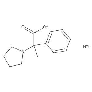 2-Phenyl-2-(pyrrolidin-1-yl)propanoic acid hydrochloride Structure