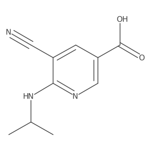 5-Cyano-6-[(1-methylethyl)amino]-3-pyridinecarboxylic acid结构式