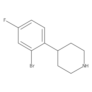 4-(2-Bromo-4-fluorophenyl)piperidine Structure