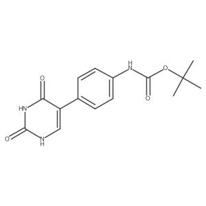 5-(4-BOC-Aminophenyl)-(2,4)-dihydroxypyrimidine结构式
