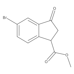 Methyl 5-bromo-3-oxo-2,3-dihydro-1H-indene-1-carboxylate结构式
