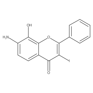 7-Amino-8-hydroxy-3-iodo-2-phenyl-chromen-4-one Structure