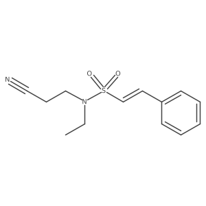 (E)-N-(2-cyanoethyl)-N-ethyl-2-phenylethenesulfonamide结构式