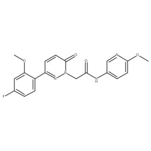 2-(3-(4-fluoro-2-methoxyphenyl)-6-oxopyridazin-1(6H)-yl)-N-(6-methoxypyridin-3-yl)acetamide Structure