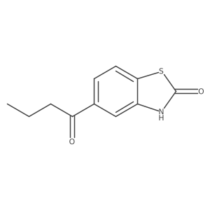 2(3H)-Benzothiazolone, 5-(1-oxobutyl)- Structure