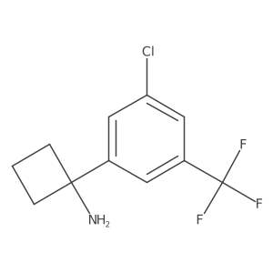 1-[3-Chloro-5-(trifluoromethyl)phenyl]cyclobutanamine结构式