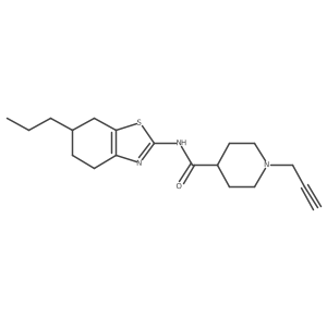 1-(prop-2-yn-1-yl)-N-(6-propyl-4,5,6,7-tetrahydro-1,3-benzothiazol-2-yl)piperidine-4-carboxamide结构式