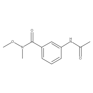 3-acetamido-N-methoxy-N-methylbenzamide Structure