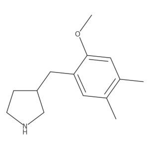 3-[(2-Methoxy-4,5-dimethylphenyl)methyl]pyrrolidine结构式