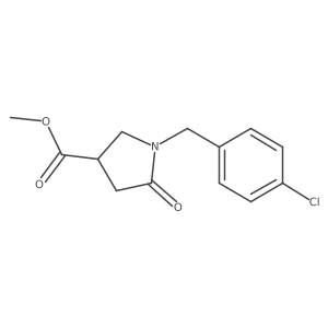 Methyl 1-[(4-chlorophenyl)methyl]-5-oxopyrrolidine-3-carboxylate结构式