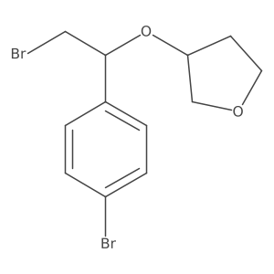 3-[2-Bromo-1-(4-bromophenyl)ethoxy]oxolane Structure