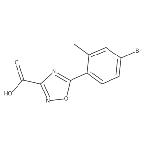 5-(4-Bromo-2-methylphenyl)-1,2,4-oxadiazole-3-carboxylic acid结构式