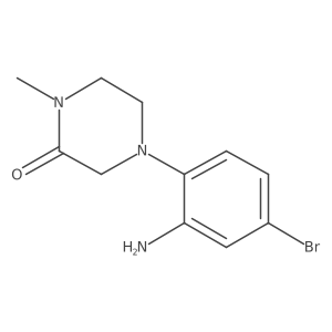 4-(2-Amino-4-bromophenyl)-1-methylpiperazin-2-one结构式