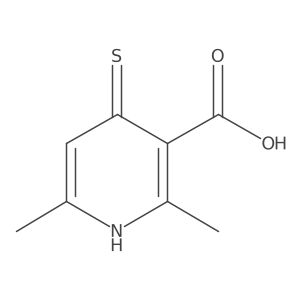 3-Pyridinecarboxylic acid, 4-mercapto-2,6-dimethyl-结构式