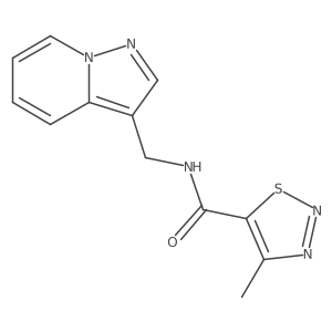 4-methyl-N-(pyrazolo[1,5-a]pyridin-3-ylmethyl)-1,2,3-thiadiazole-5-carboxamide Structure