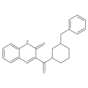3-[[Tetrahydro-3-(phenylmethyl)-1(2h)-pyrimidinyl]carbonyl]-2(1h)-quinoxalinone Structure