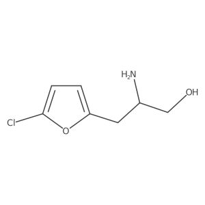 2-Amino-3-(5-chlorofuran-2-yl)propan-1-ol结构式