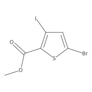 Methyl 5-Bromo-3-iodo-2-thiophenecarboxylate结构式