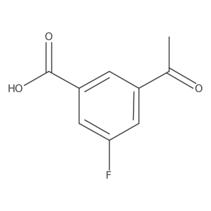3-Acetyl-5-fluorobenzoic acid结构式