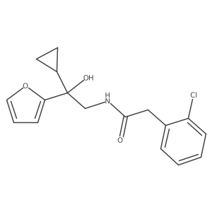 2-(2-chlorophenyl)-N-[2-cyclopropyl-2-(furan-2-yl)-2-hydroxyethyl]acetamide结构式