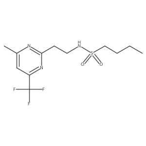 N-(2-(4-methyl-6-(trifluoromethyl)pyrimidin-2-yl)ethyl)butane-1-sulfonamide结构式