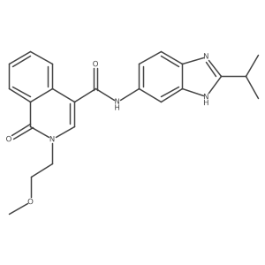 2-(2-methoxyethyl)-1-oxo-N-[2-(propan-2-yl)-1H-benzimidazol-6-yl]-1,2-dihydroisoquinoline-4-carboxamide Structure