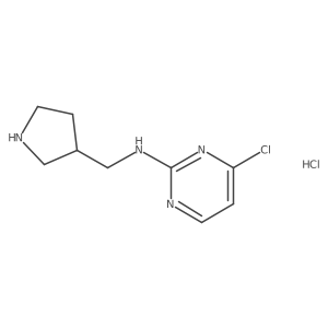 4-chloro-N-(pyrrolidin-3-ylmethyl)pyrimidin-2-amine hydrochloride Structure