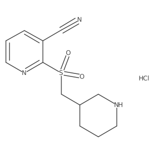 2-((Piperidin-3-ylmethyl)sulfonyl)nicotinonitrile hydrochloride Structure