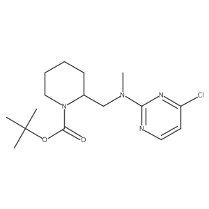 tert-Butyl 2-(((4-chloropyrimidin-2-yl)(methyl)amino)methyl)piperidine-1-carboxylate结构式