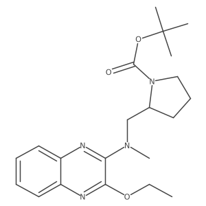 tert-Butyl 2-(((3-ethoxyquinoxalin-2-yl)(methyl)amino)methyl)pyrrolidine-1-carboxylate Structure