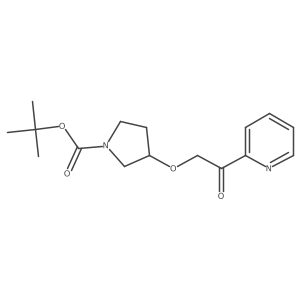 tert-Butyl 3-(2-oxo-2-(pyridin-2-yl)ethoxy)pyrrolidine-1-carboxylate结构式