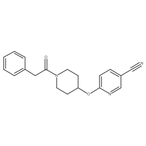 6-((1-(2-Phenylacetyl)piperidin-4-yl)oxy)nicotinonitrile结构式