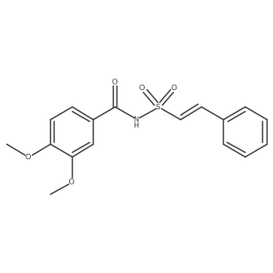 3,4-Dimethoxy-N-[(E)-2-phenylethenyl]sulfonylbenzamide结构式