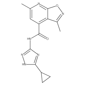 N-(3-cyclopropyl-1H-1,2,4-triazol-5-yl)-3,6-dimethyl[1,2]oxazolo[5,4-b]pyridine-4-carboxamide结构式