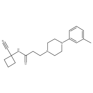 N-(1-Cyanocyclobutyl)-3-[4-(3-methylphenyl)piperazin-1-YL]propanamide结构式