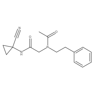 N-(1-cyanocyclopropyl)-2-[N-(2-phenylethyl)acetamido]acetamide Structure