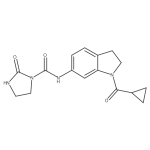 N-(1-(cyclopropanecarbonyl)indolin-6-yl)-2-oxoimidazolidine-1-carboxamide结构式