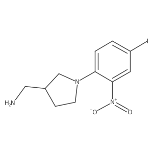 (1-(4-Iodo-2-nitrophenyl)pyrrolidin-3-yl)methanamine Structure