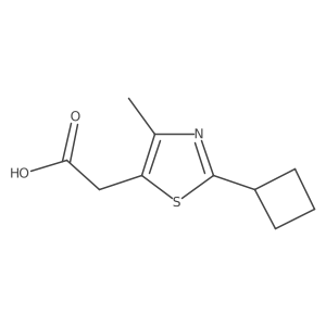 2-(2-Cyclobutyl-4-methyl-1,3-thiazol-5-yl)acetic acid结构式