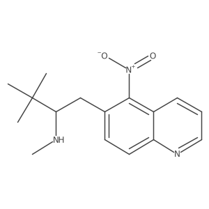 6-Quinolineethanamine, I+/--(1,1-dimethylethyl)-N-methyl-5-nitro-结构式