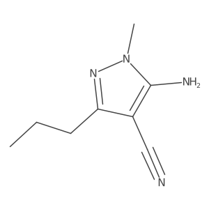5-Amino-1-methyl-3-propyl-1H-pyrazole-4-carbonitrile Structure