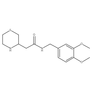 3-Thiomorpholineacetamide, N-[(3,4-dimethoxyphenyl)methyl]- Structure