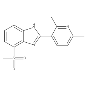1H-Benzimidazole, 2-(2,6-dimethyl-3-pyridinyl)-7-(methylsulfonyl)- Structure
